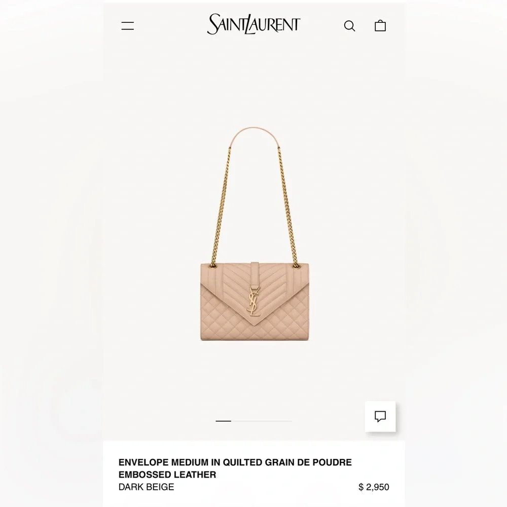 YSL Envelope bag in beige - Picture 9 of 10